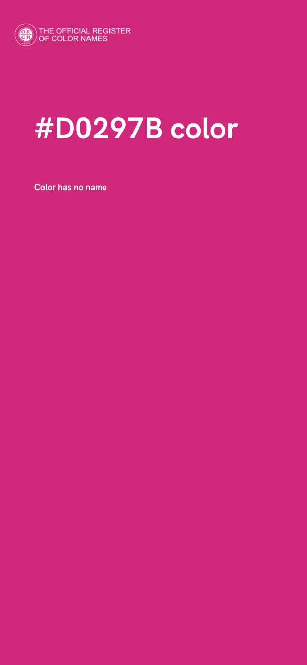 #D0297B color image