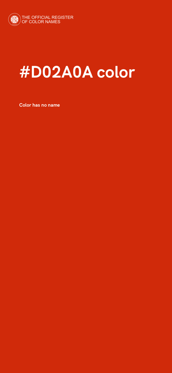 #D02A0A color image