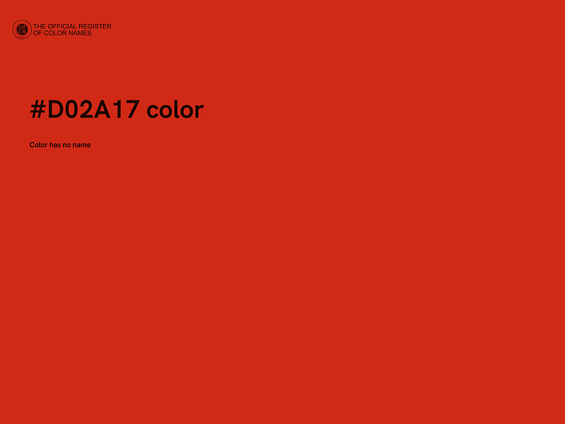 #D02A17 color image