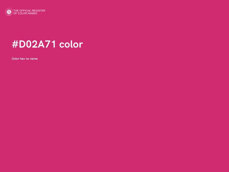 #D02A71 color image