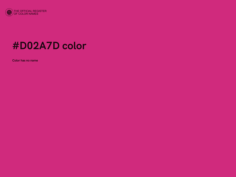 #D02A7D color image