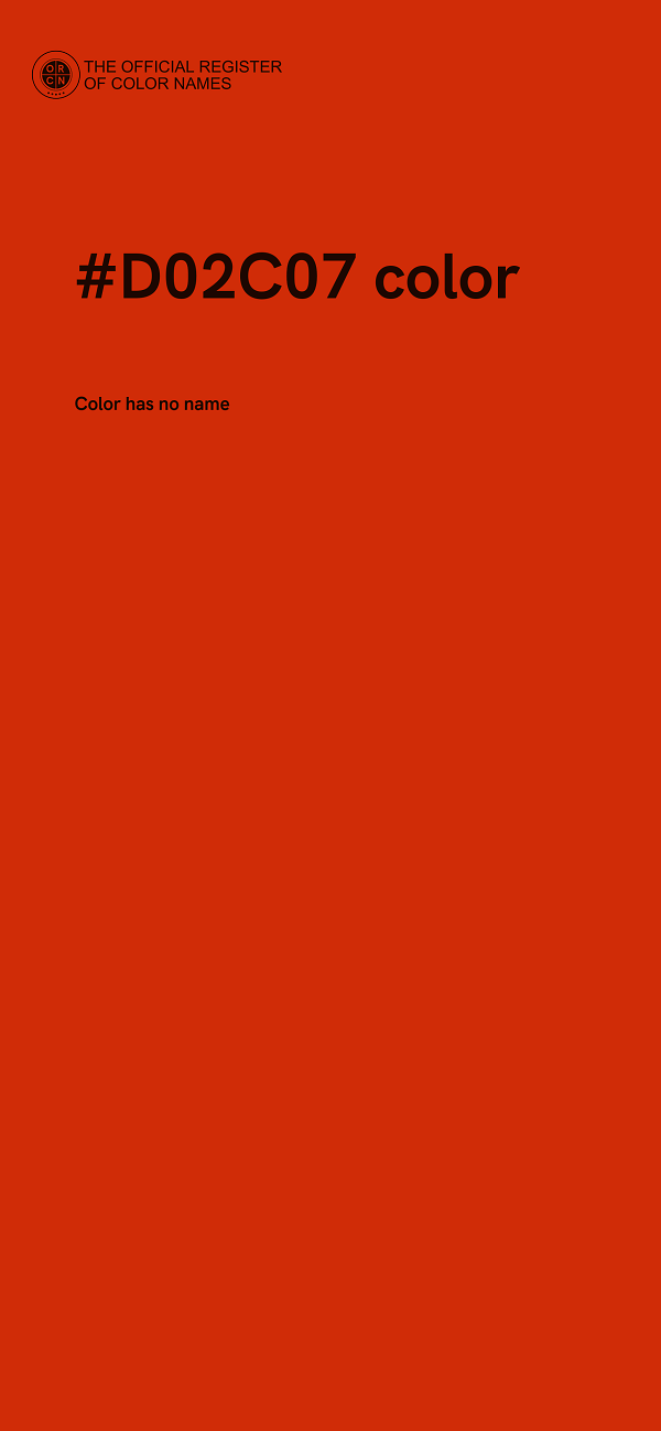 #D02C07 color image