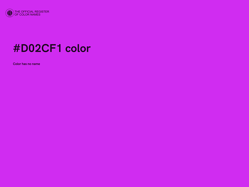 #D02CF1 color image