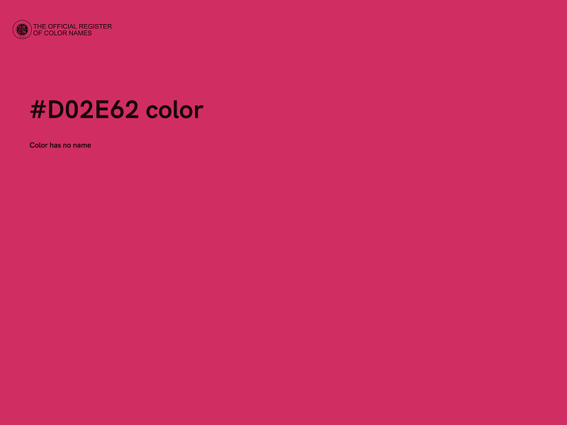 #D02E62 color image
