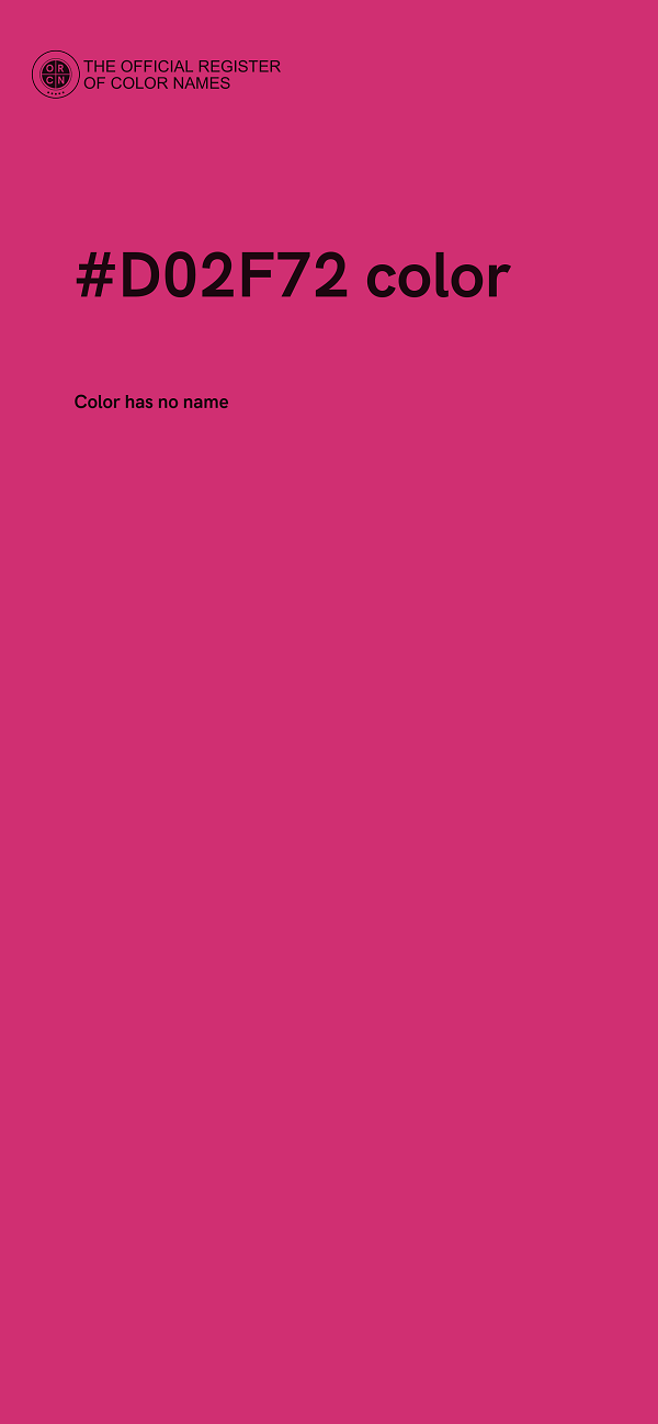 #D02F72 color image