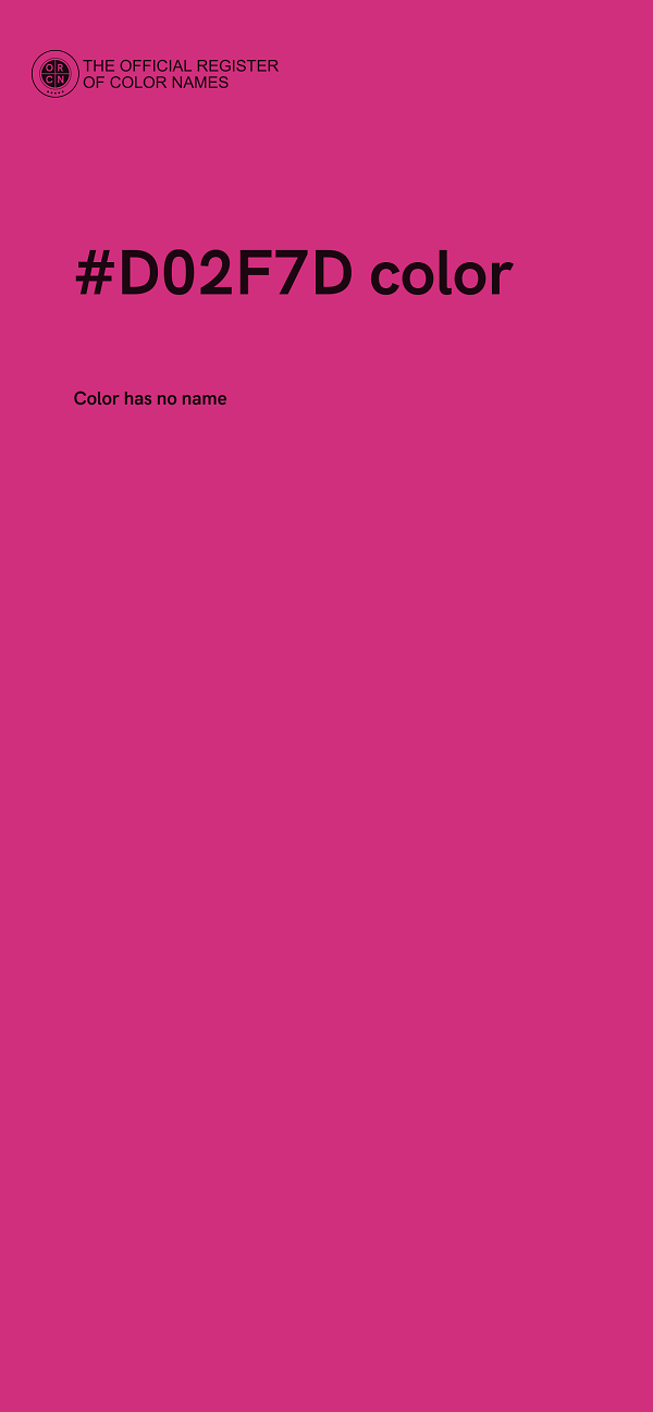 #D02F7D color image