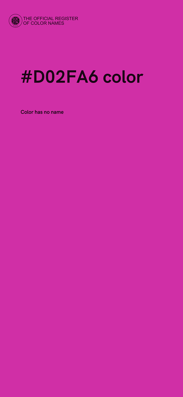 #D02FA6 color image