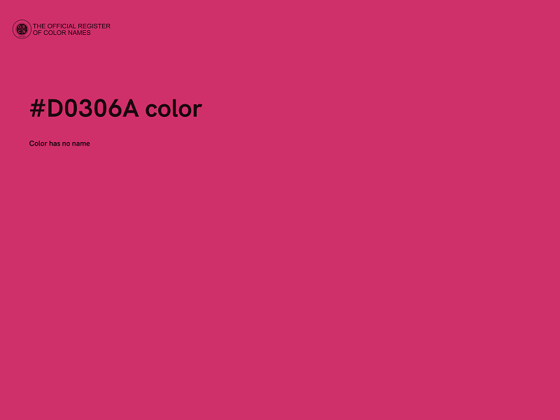 #D0306A color image