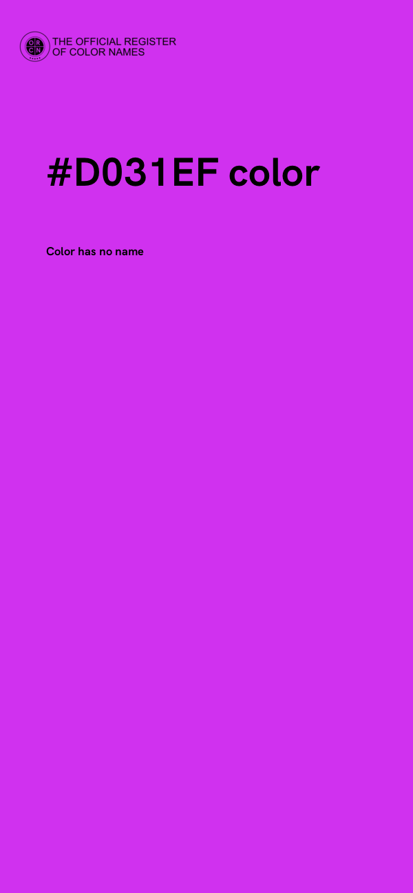 #D031EF color image