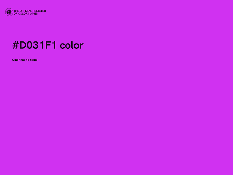 #D031F1 color image