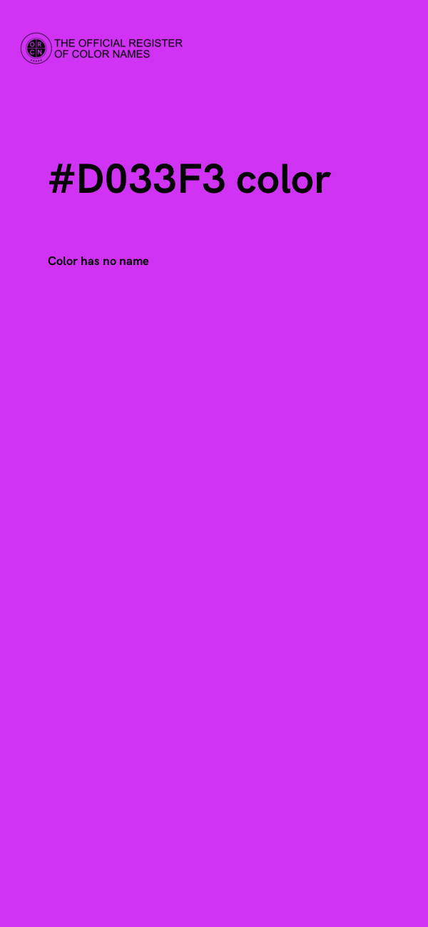 #D033F3 color image