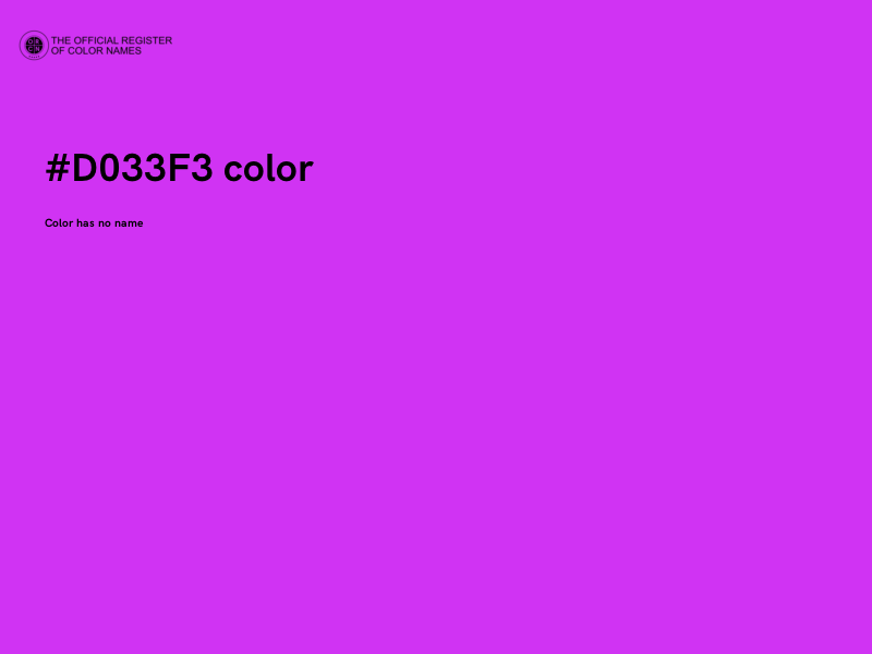 #D033F3 color image
