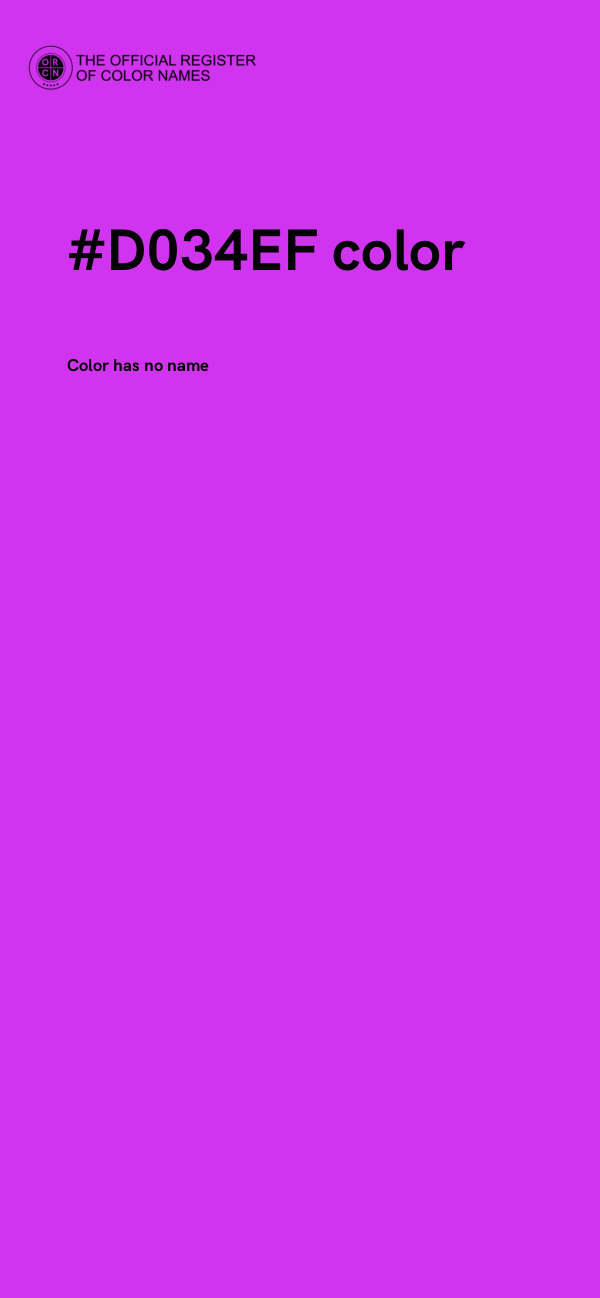 #D034EF color image