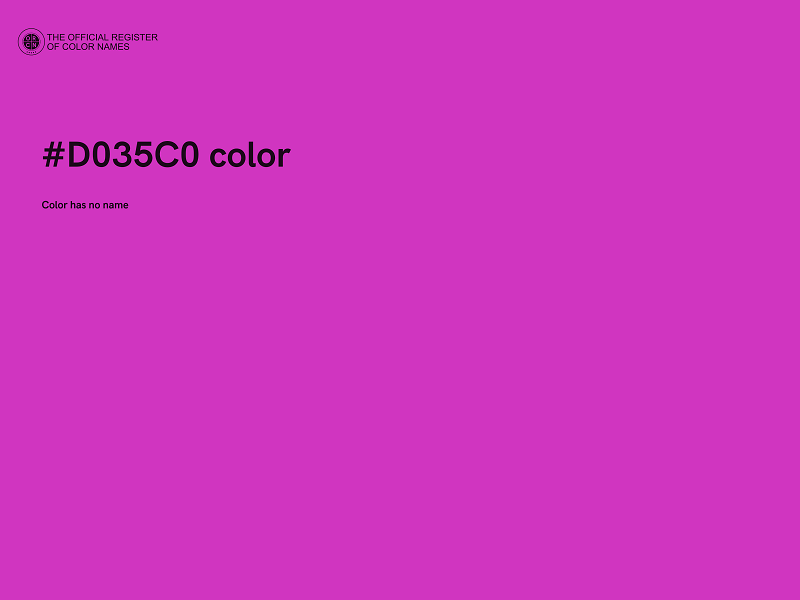 #D035C0 color image