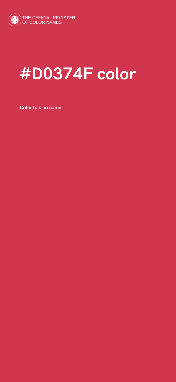 #D0374F color image