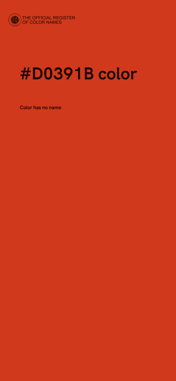 #D0391B color image