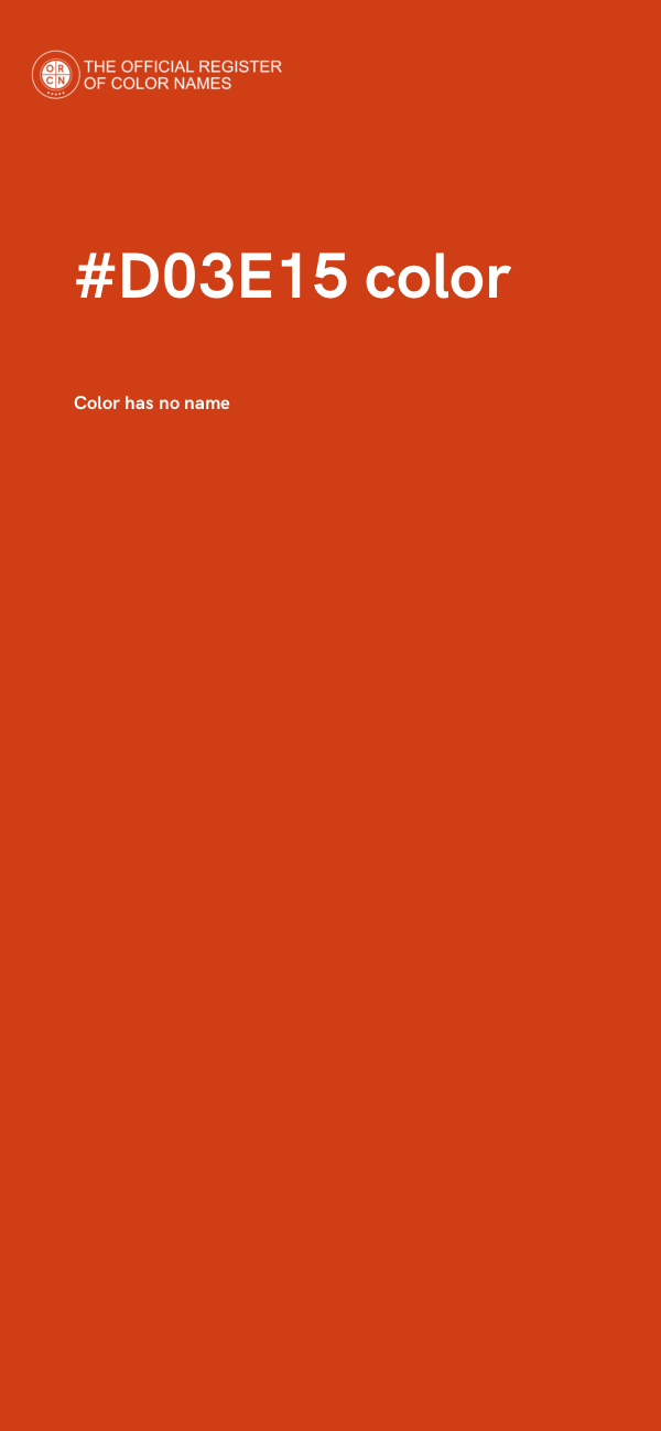 #D03E15 color image