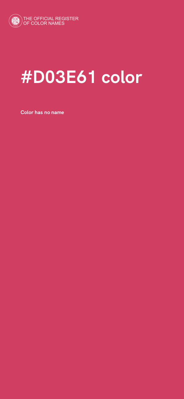 #D03E61 color image