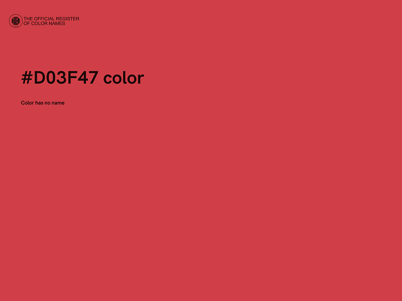 #D03F47 color image