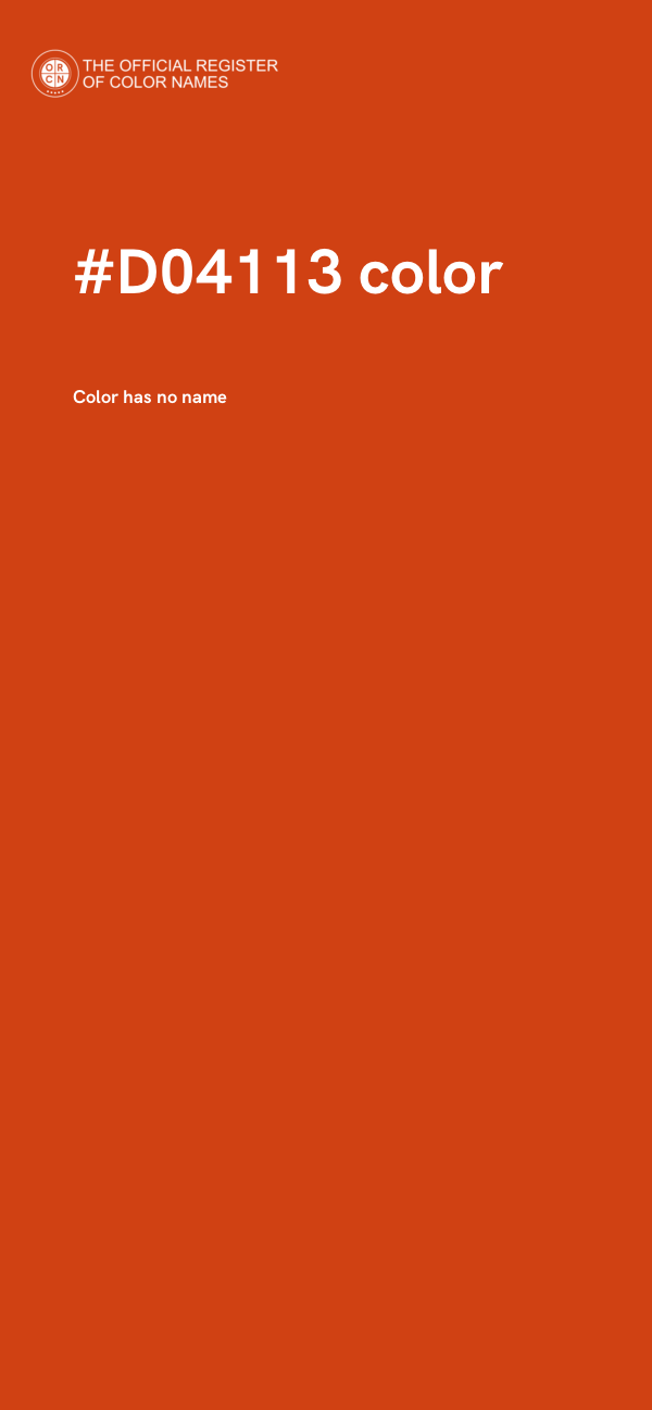 #D04113 color image