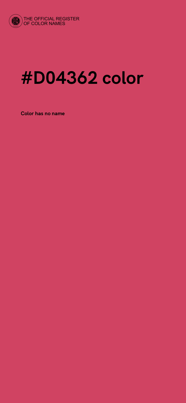 #D04362 color image