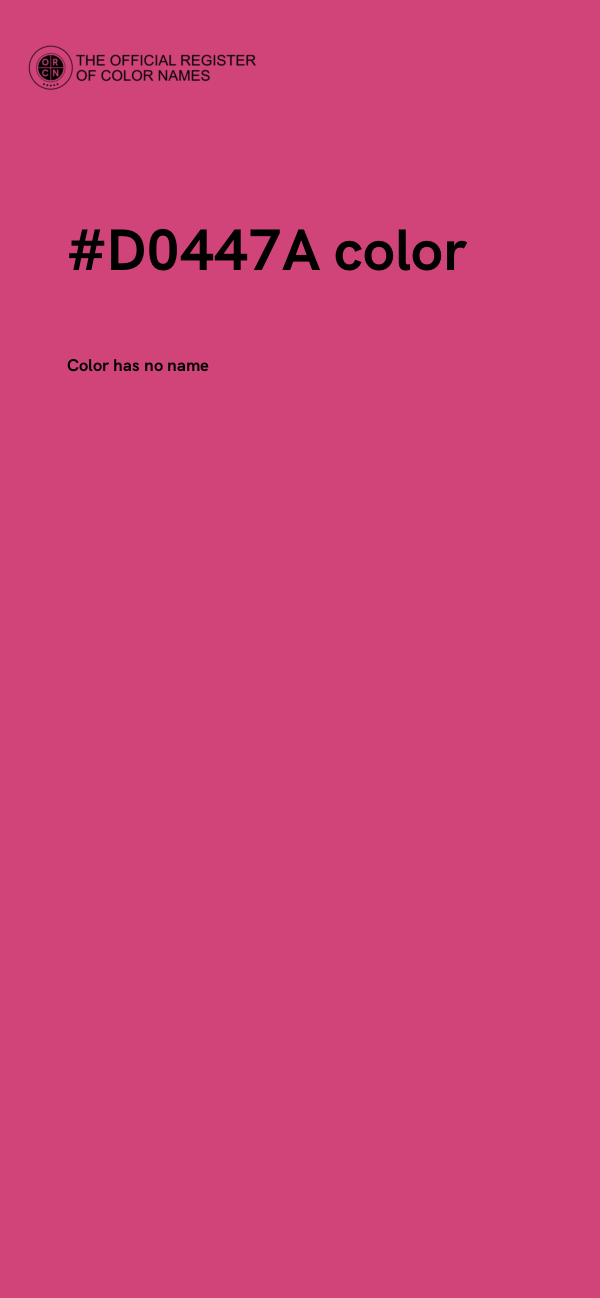 #D0447A color image