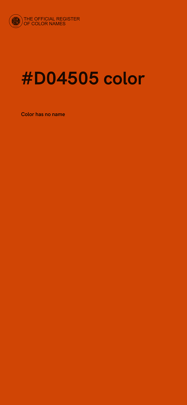 #D04505 color image