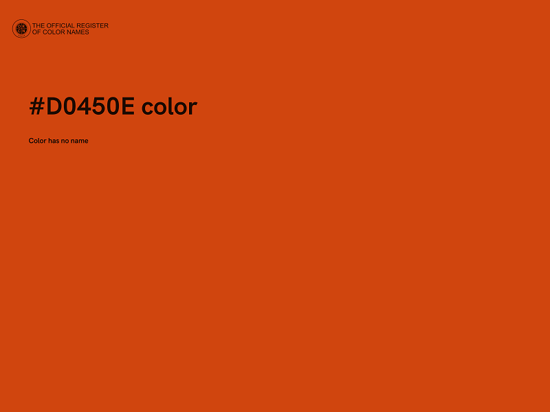 #D0450E color image