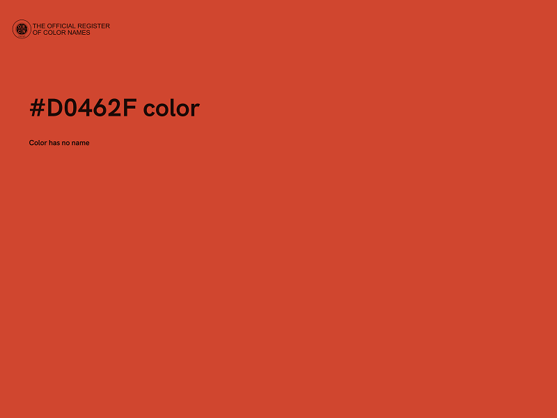 #D0462F color image