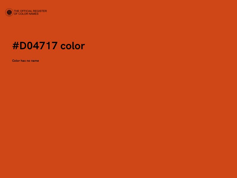 #D04717 color image