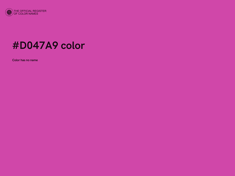 #D047A9 color image