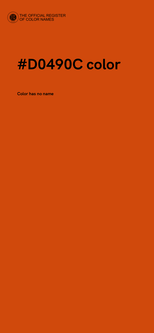 #D0490C color image