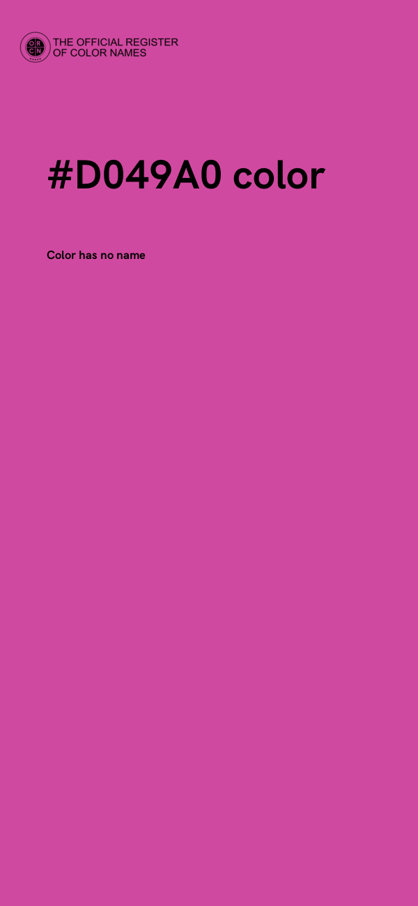 #D049A0 color image