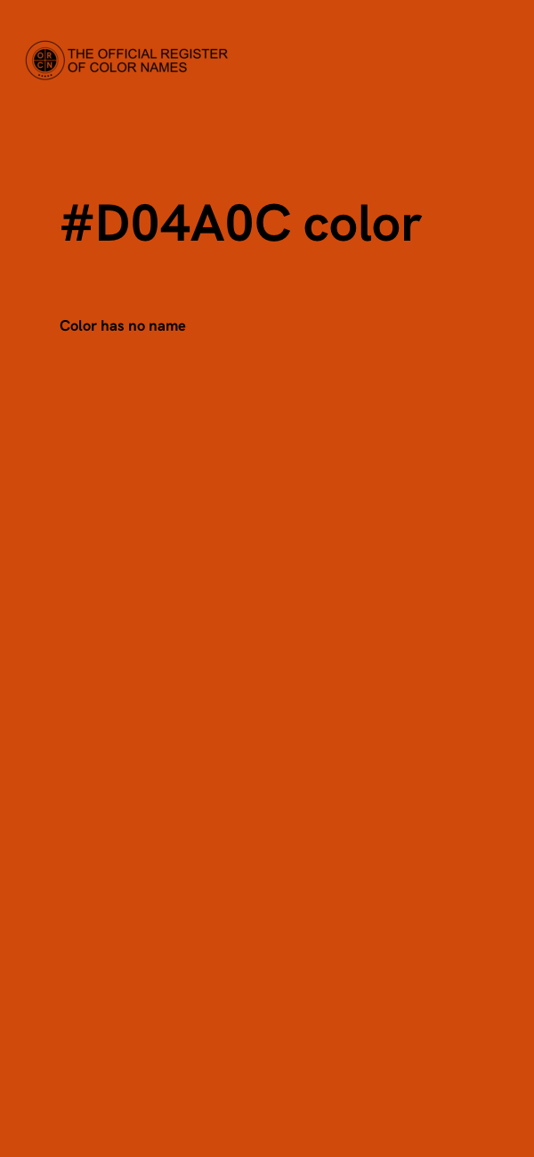 #D04A0C color image