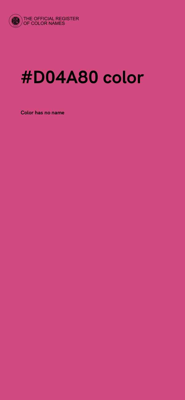 #D04A80 color image