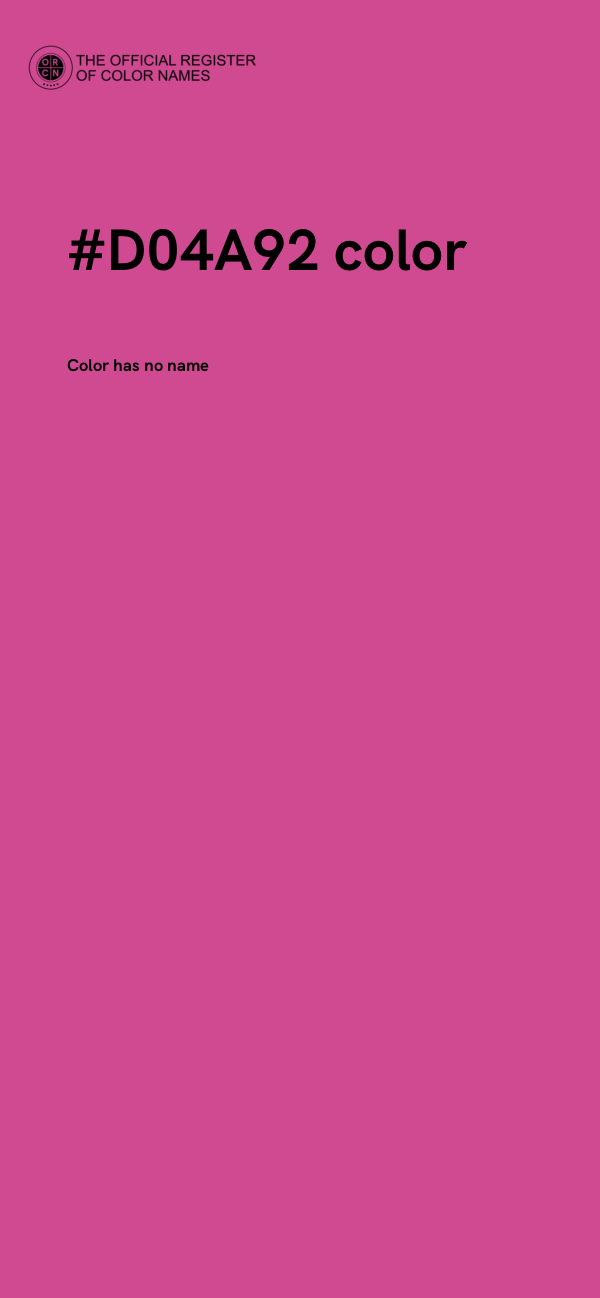 #D04A92 color image