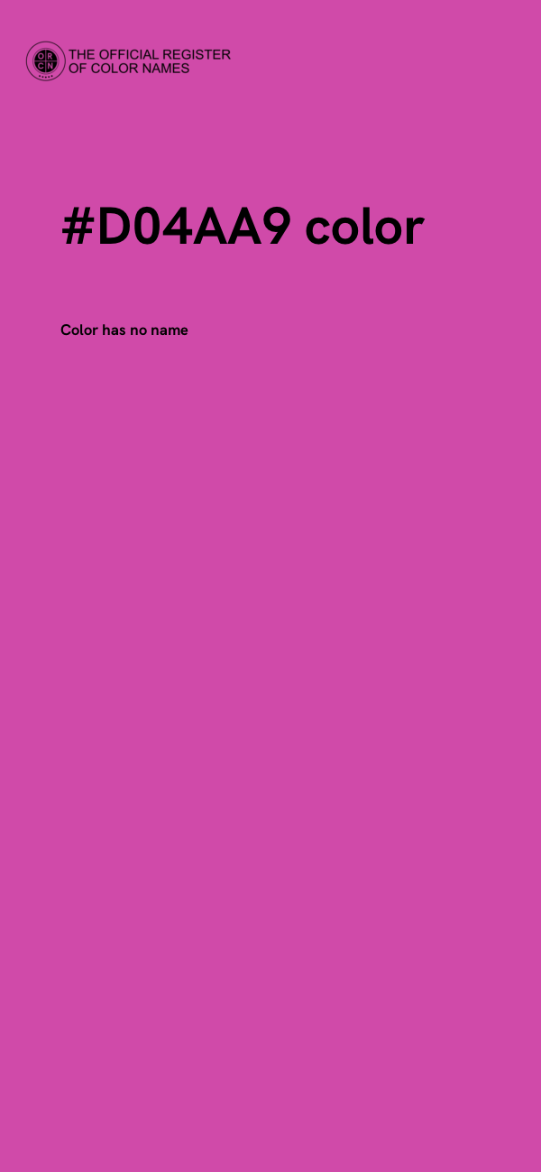 #D04AA9 color image