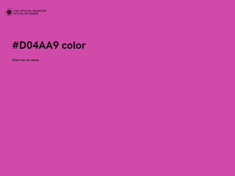 #D04AA9 color image