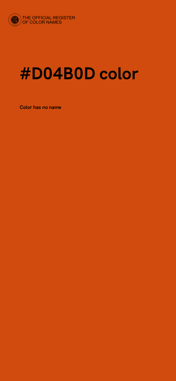 #D04B0D color image