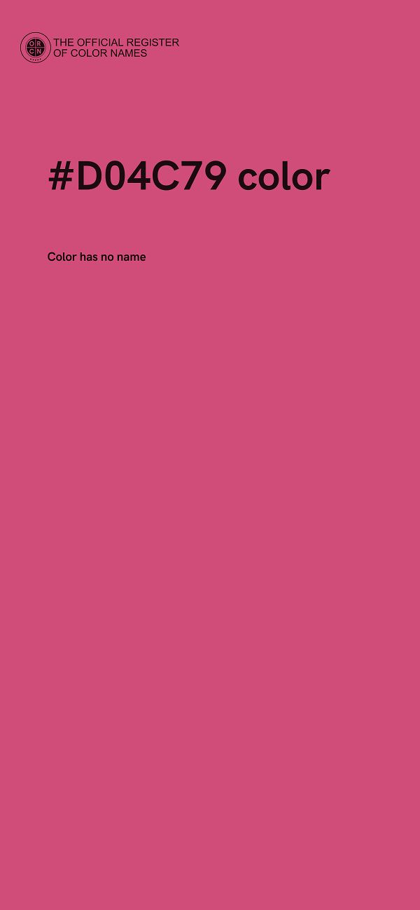 #D04C79 color image