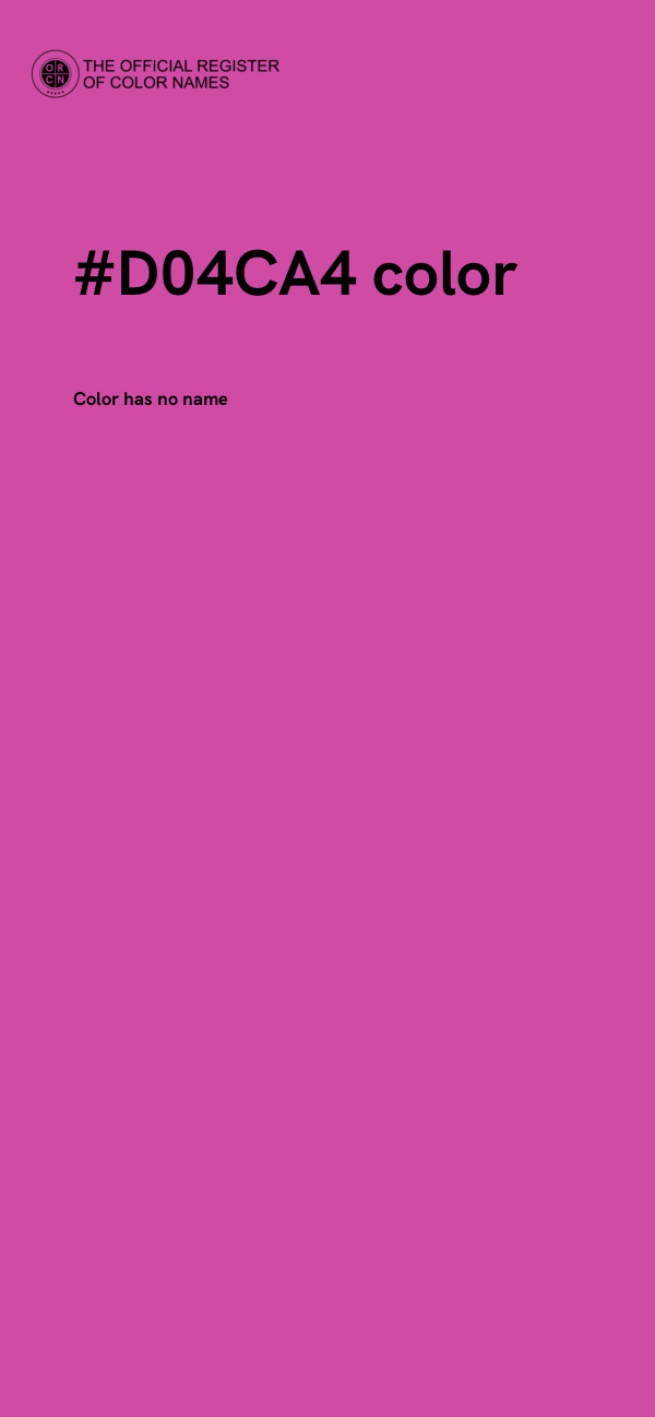 #D04CA4 color image
