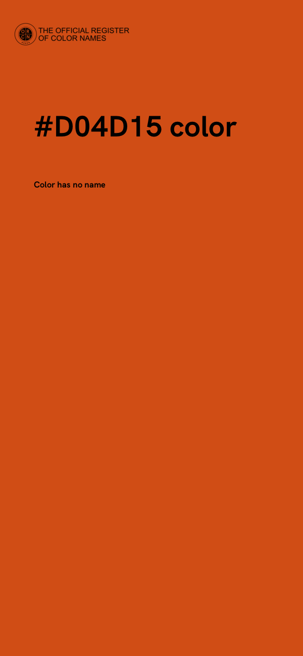 #D04D15 color image