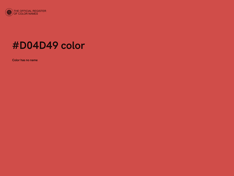 #D04D49 color image