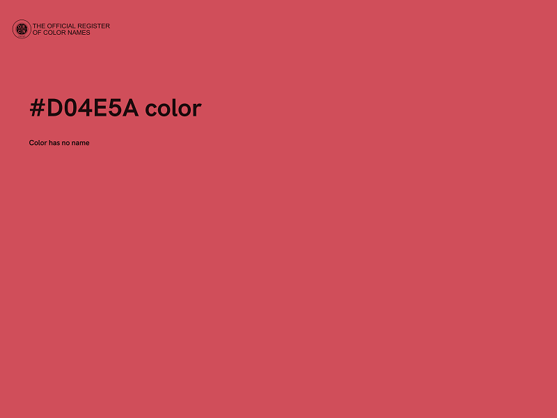 #D04E5A color image