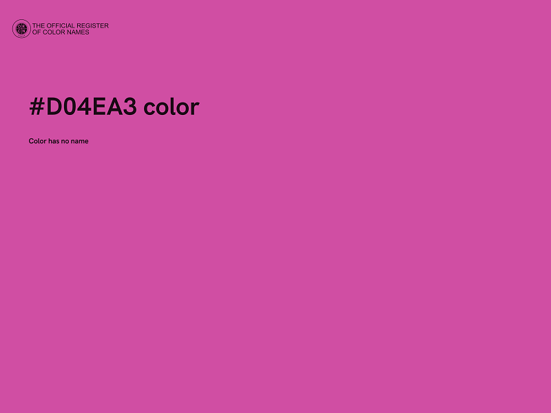 #D04EA3 color image