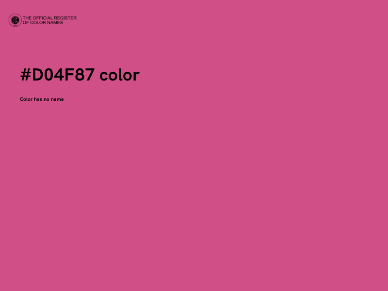#D04F87 color image