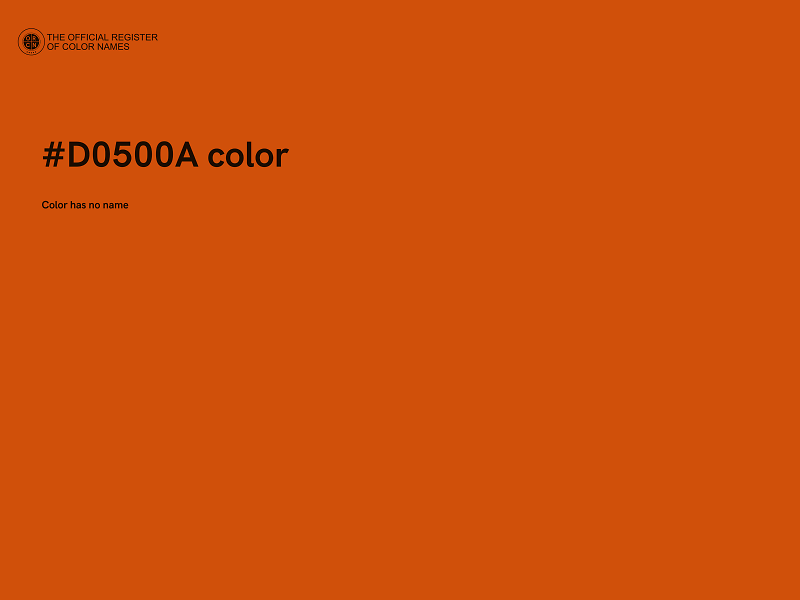 #D0500A color image