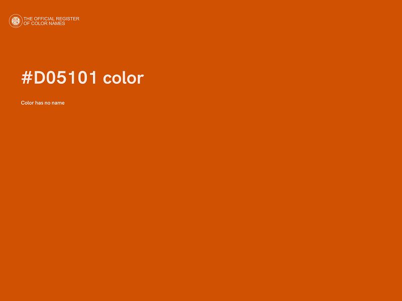 #D05101 color image