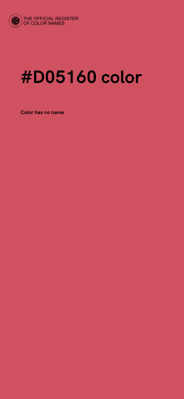 #D05160 color image