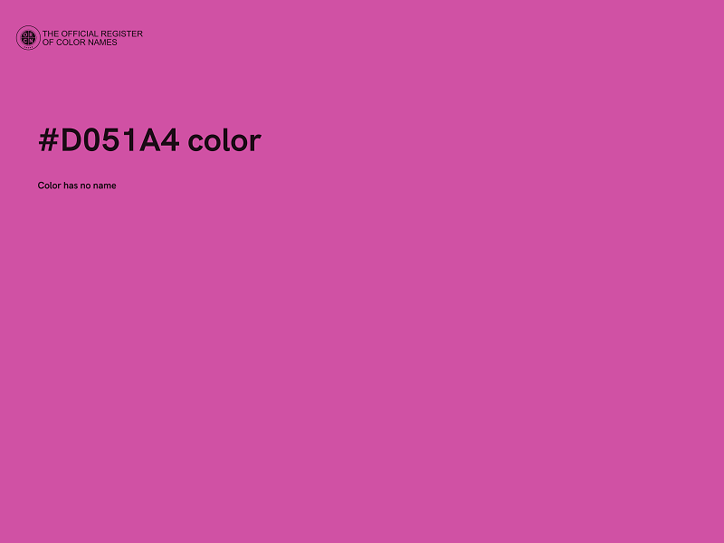 #D051A4 color image